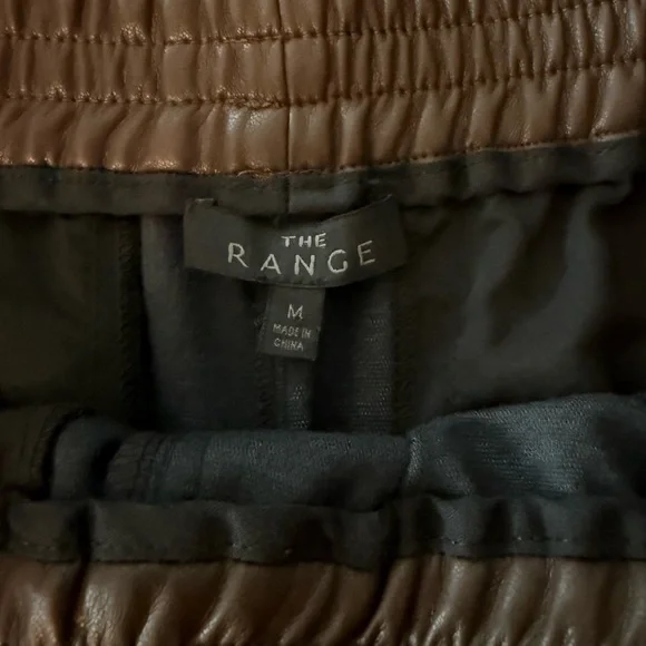 The Range Faux Leather Wide Leg Pants Medium - Picture 4 of 5